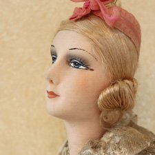 Антикварная французская будуарная кукла