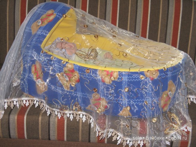 Колыбелька для Ноэльки — Аксессуары для кукол своими руками: идеи (фото 4)