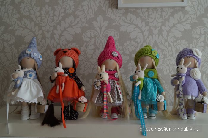 Продолжение -интерьерные куколки из ткани Натальи Кудрявцевой