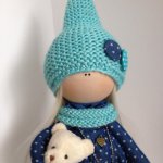 Люся - юный фотограф. Авторская кукла из ткани