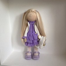 Маруся - именинница интерьерная куколка из ткани