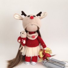 Моя новогодняя малышня. Куклы из ткани