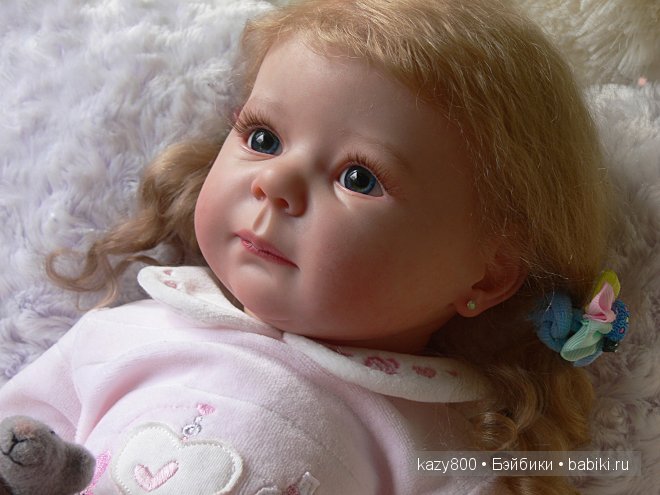 Катюша нежная фиалка. Куколка реборн Елены Коротковой" Natali-VO" (фото 2)