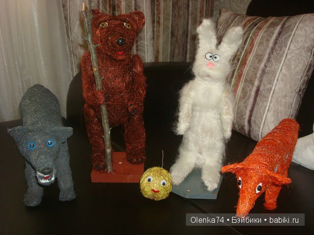 Игрушки из сизаля и декупаж (фото 5)