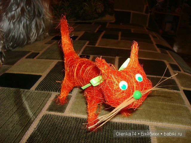 Игрушки из сизаля и декупаж