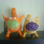 Игрушки из сизаля и декупаж