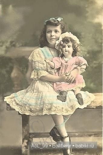 Старинные фото антикварными куклами