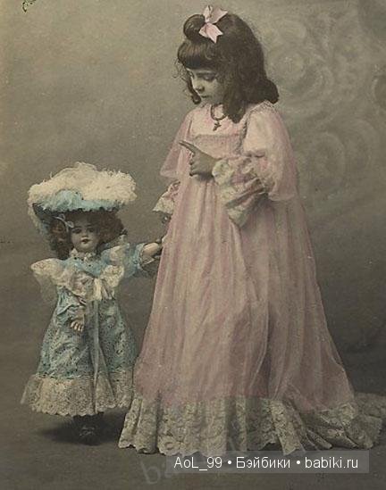 Старинные фото антикварными куклами