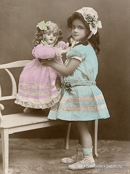 Старинные фото антикварными куклами