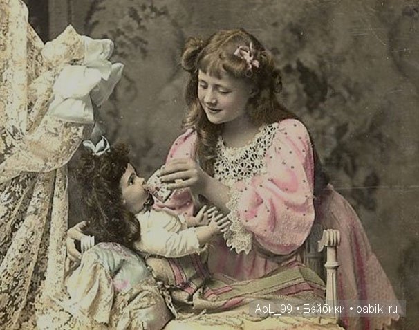Старинные фото антикварными куклами