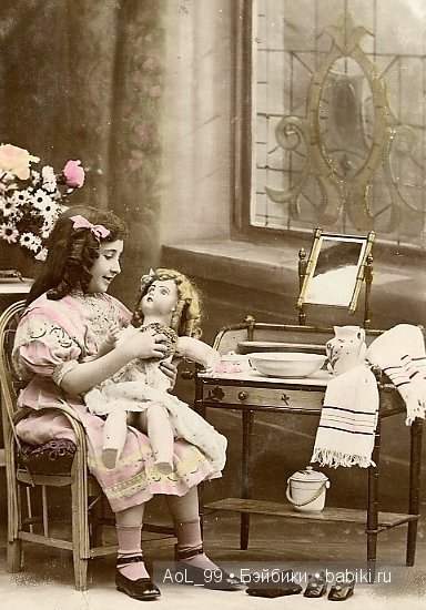 Старинные фото антикварными куклами
