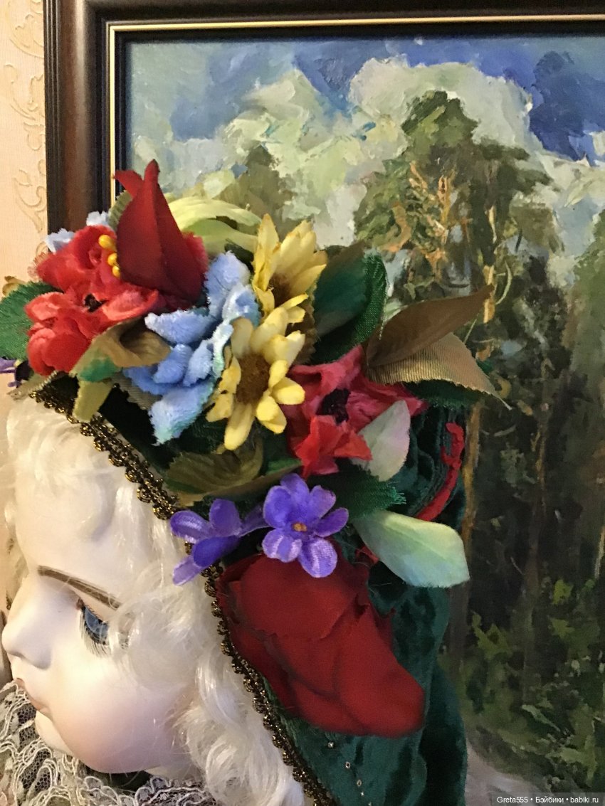 Маки среди зимы. Мой новый бонет "Флора" | Бэйбики Маки среди зимы. Мой новый бонет "Флора"