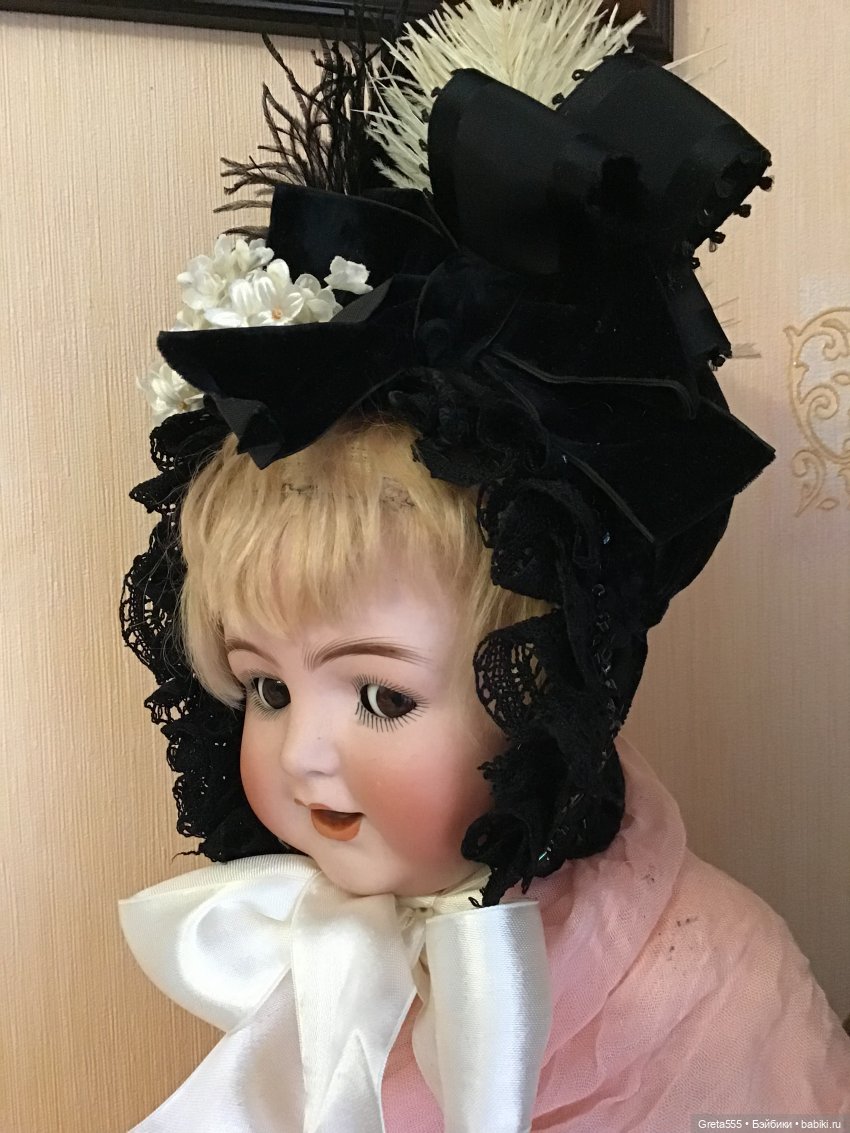 Роскошь чёрного .. бонет в викторианской стиле (фото 7)