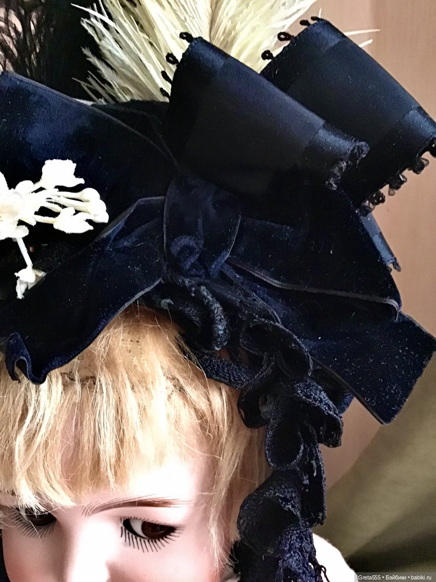 Роскошь чёрного .. бонет в викторианской стиле