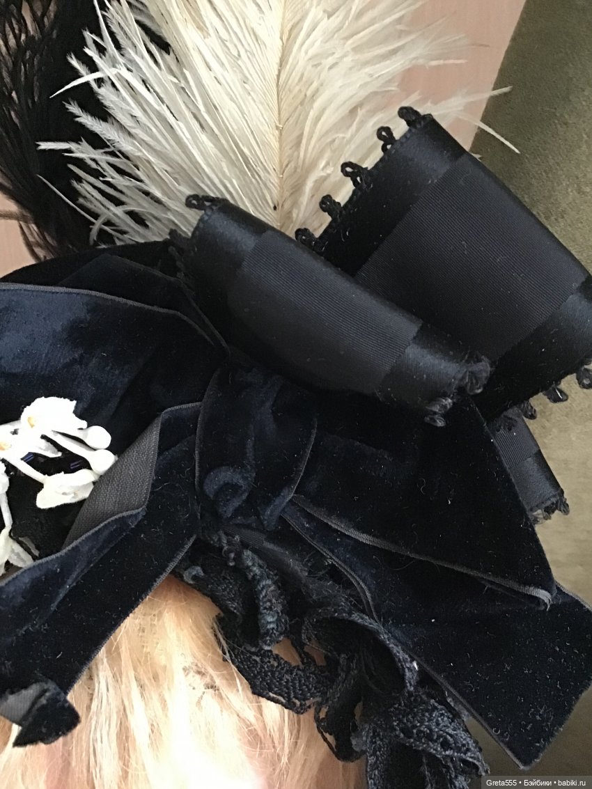 Роскошь чёрного .. бонет в викторианской стиле