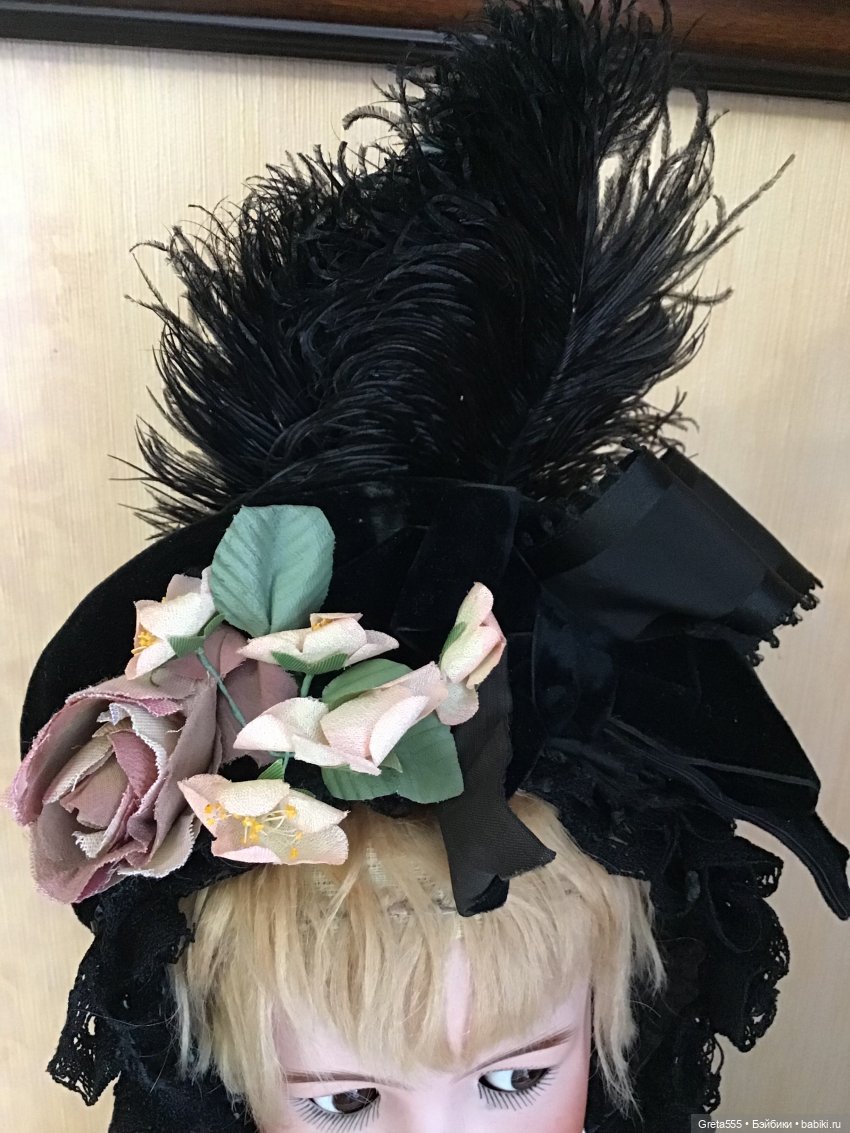 Роскошь чёрного .. бонет в викторианской стиле
