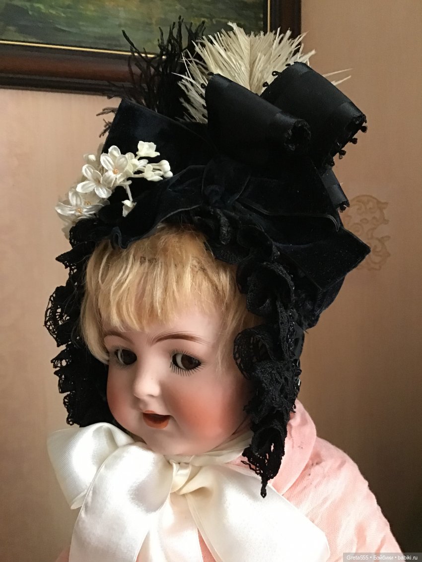 Роскошь чёрного .. бонет в викторианской стиле