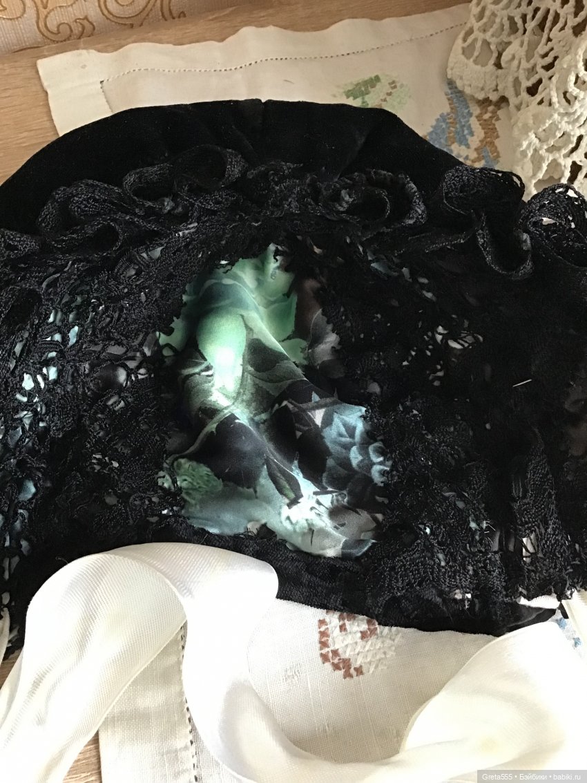 Роскошь чёрного .. бонет в викторианской стиле