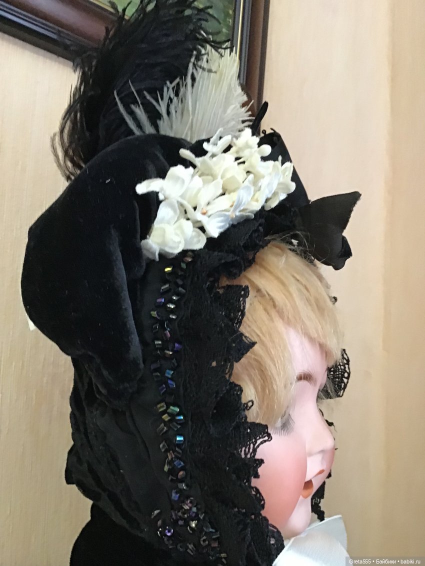 Роскошь чёрного .. бонет в викторианской стиле