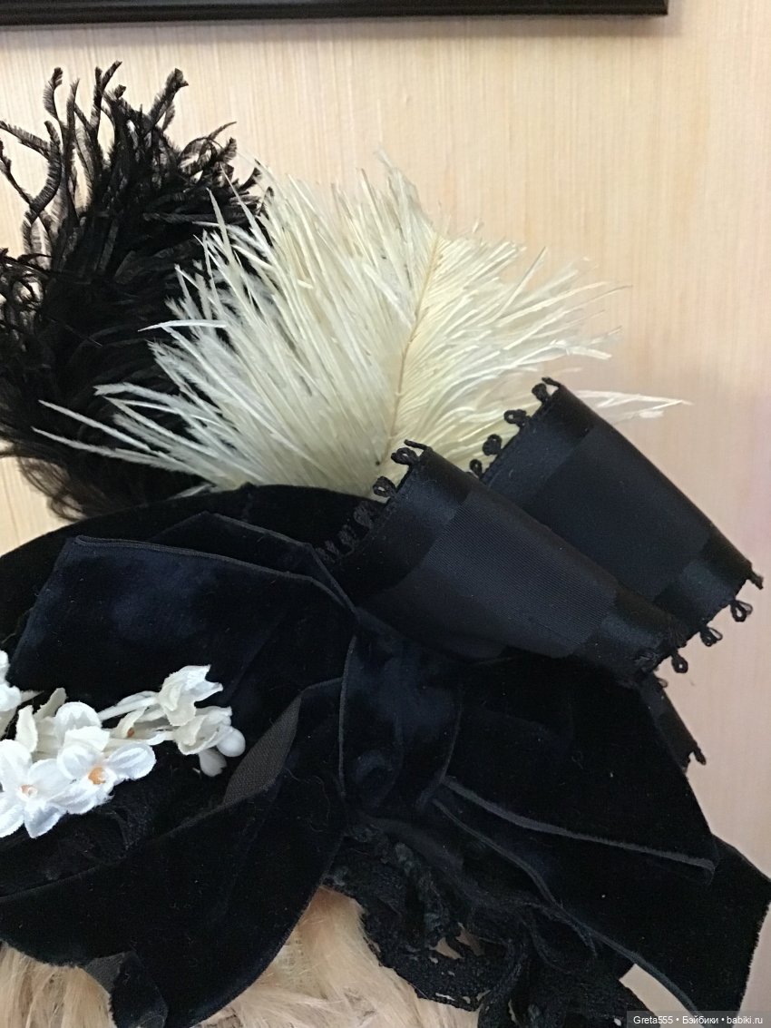 Роскошь чёрного .. бонет в викторианской стиле