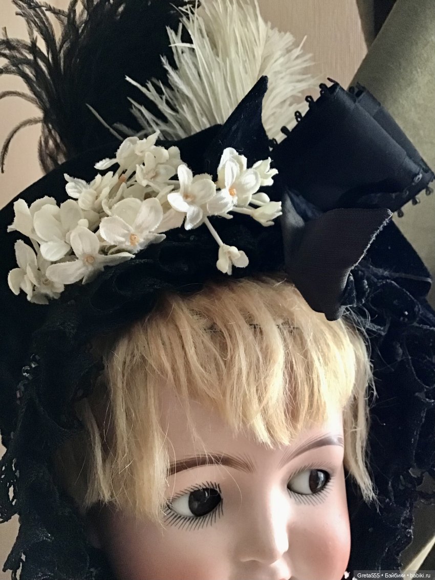 Роскошь чёрного .. бонет в викторианской стиле