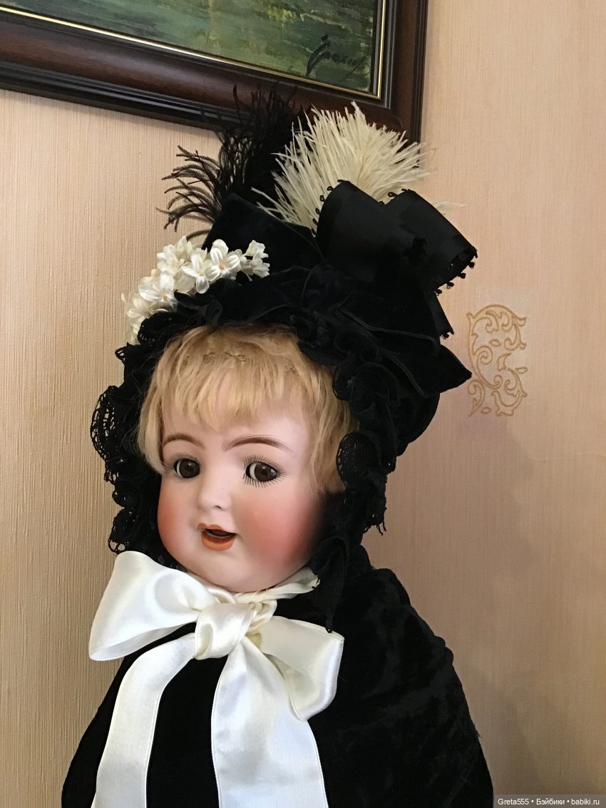 Роскошь чёрного .. бонет в викторианской стиле (фото 8)