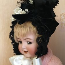 Роскошь чёрного .. бонет в викторианской стиле