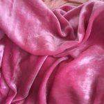 Кусок антикварного шелкового бархата , розово- сиреневый