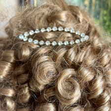 Старинная чешская заколка , для декора больших кукол