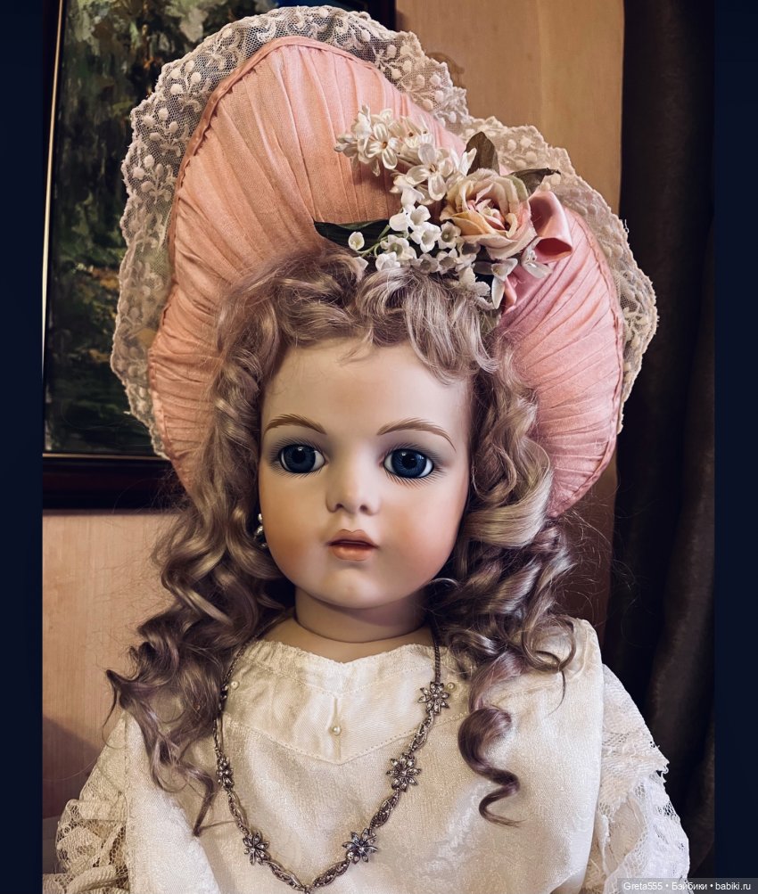 Моя новая работа - Бонет « Розовая примула , танцующая в облаках « (фото 4)