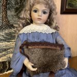 Меховая сумочка для кукол , мех зайца