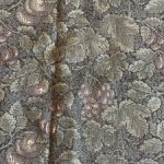 Антикварный гобелен для обивки кукольной мебели или домика