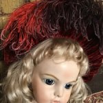 Антикварный эгрет , до 1917 года , из двух цветных перьев страуса , для кукольного декора