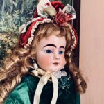 Бонет для антикварных кукол и реплик « Карминная Роза