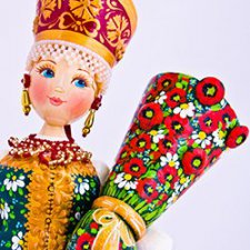 Куклы из дерева с личиком загадочной русской души