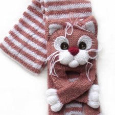 Вязание. Любимый котёнок на шею
