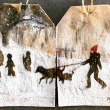 Пакетик чая как холст для картин