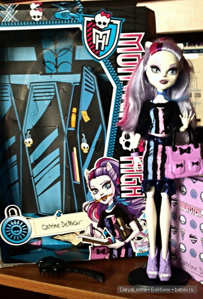 Фотообзор на Кэтрин де Мяу Новый Страхместр. Monster High, Catrine DeMew