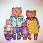 Мишки ТЕДДИ / Акварель #1