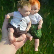 Тимми и Рикки. Авторские куклы Катрушовой Татьяны