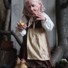 Бабусечка и курочка Ряба. Авторская кукла ручной работы