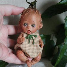 Малыши-арбузики и мандрагорка. Авторские куклы Катрушовой Татьяны