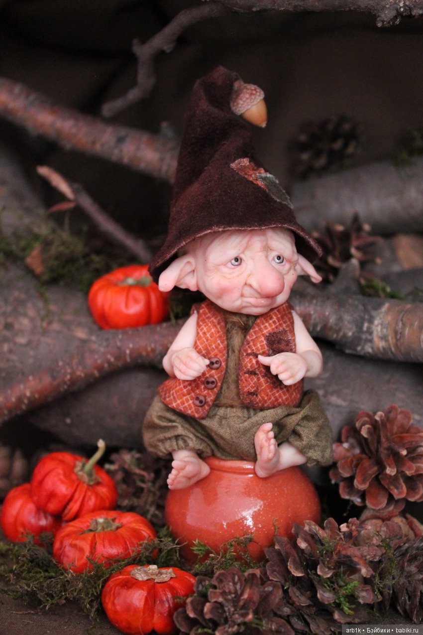 Лесные гномики. Авторские куклы Катрушовой Татьяны