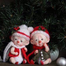 Снеговички. Авторские куклы Катрушовой Татьяны