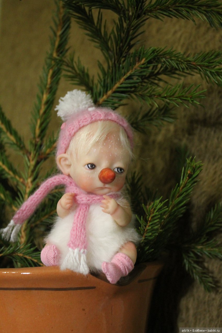 Снеговичок. Авторская кукла Катрушовой Татьяны