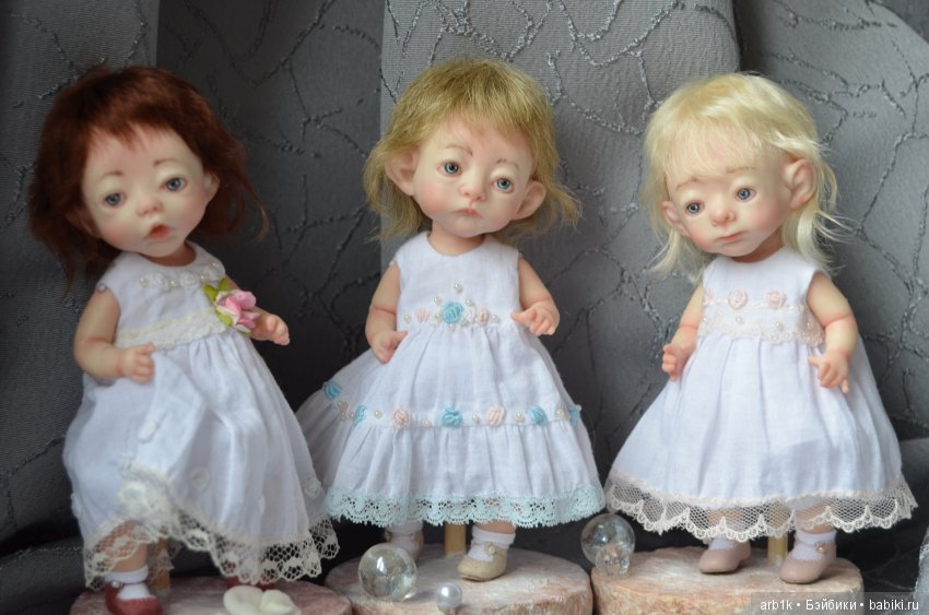 Три малышки. Авторские куклы Катрушовой Татьяны