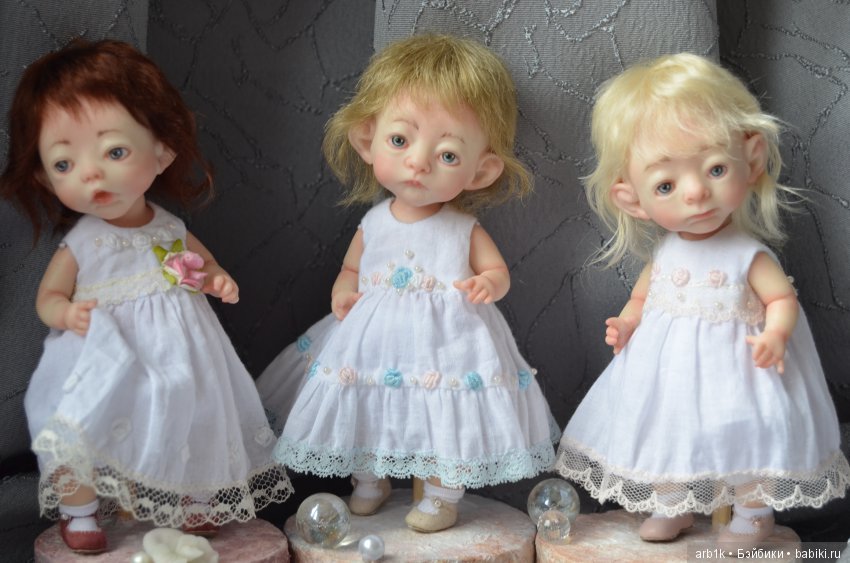 Три малышки. Авторские куклы Катрушовой Татьяны