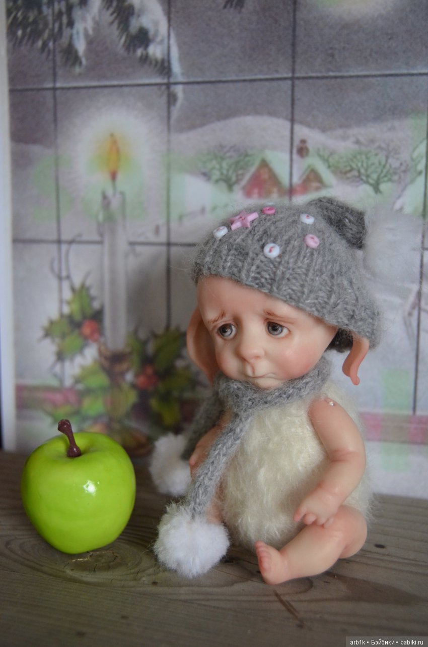 Четыре зимних пиксика и снеговичок. Авторские куклы Катрушовой Татьяны (фото 2)