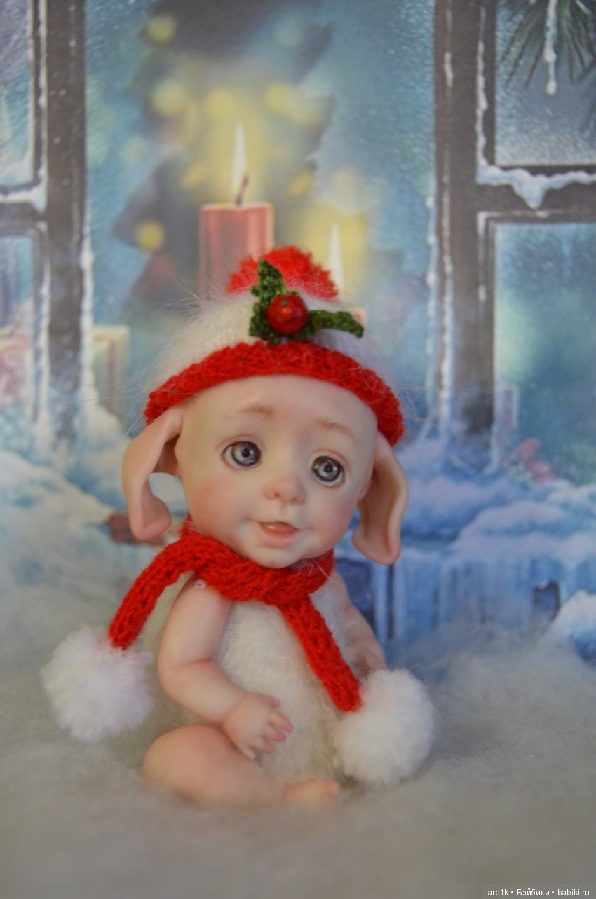 Четыре зимних пиксика и снеговичок. Авторские куклы Катрушовой Татьяны