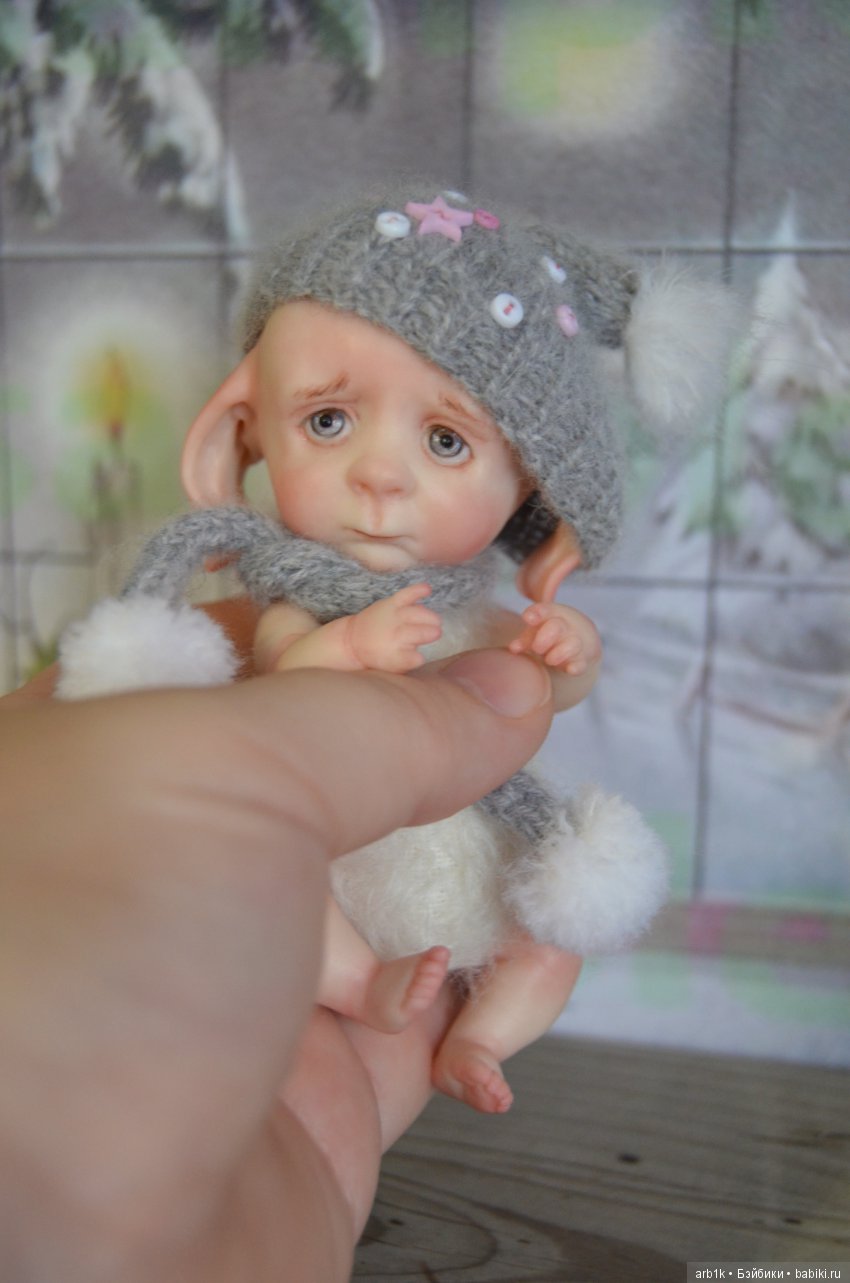 Четыре зимних пиксика и снеговичок. Авторские куклы Катрушовой Татьяны (фото 5)